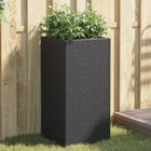 Plant pots 2 pcs 40x40x80 cm poly rattan black