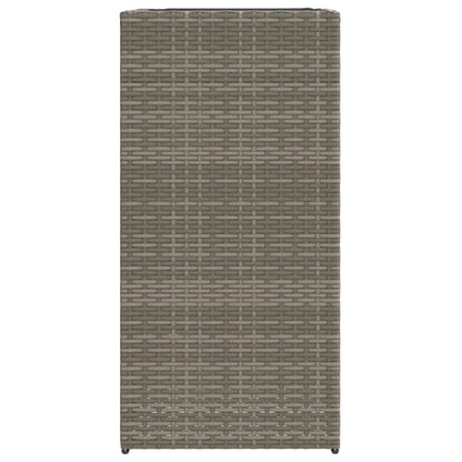 Plantenbakken 2 st 40x40x80 cm poly rattan grijs