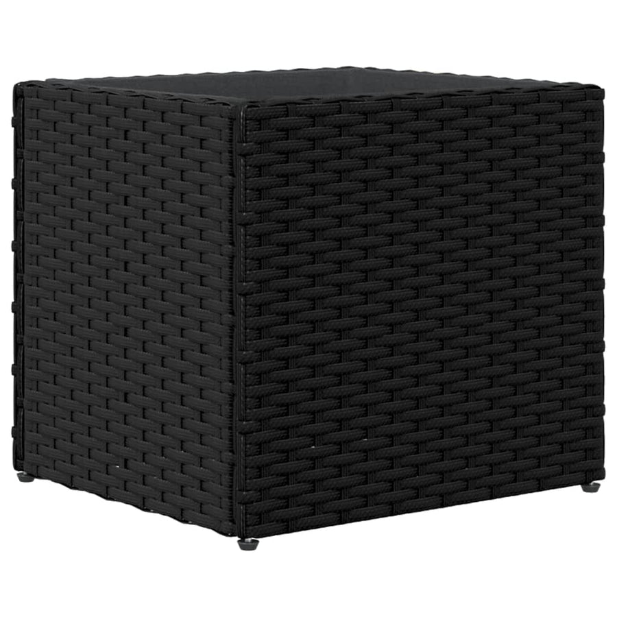 Plantenbakken 2 st 36x30x32 cm poly rattan zwart