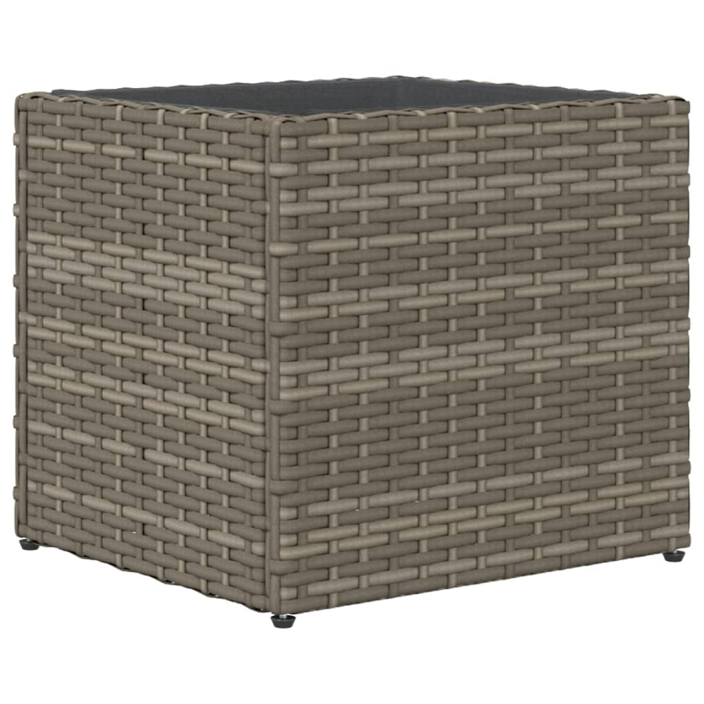 Plantenbakken 2 st 36x30x32 cm poly rattan grijs