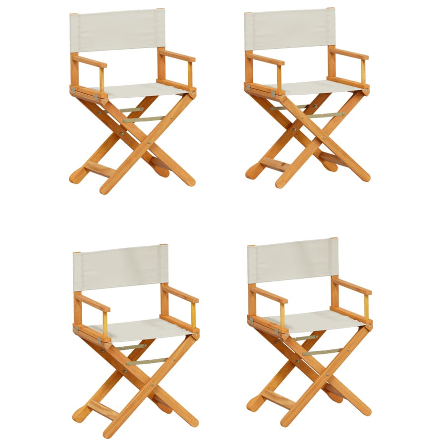 Tuinstoelen Inklapbaar Stof Wit 4