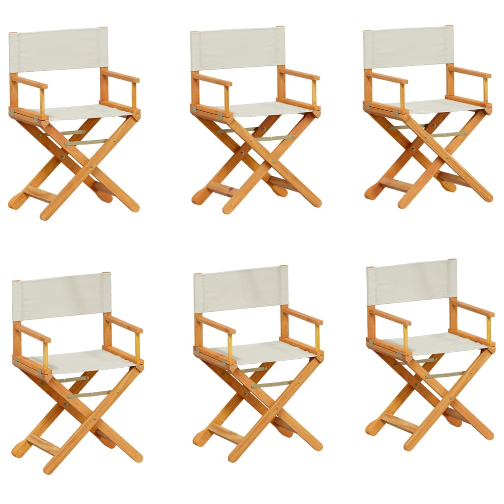 Tuinstoelen Inklapbaar Stof Wit 6