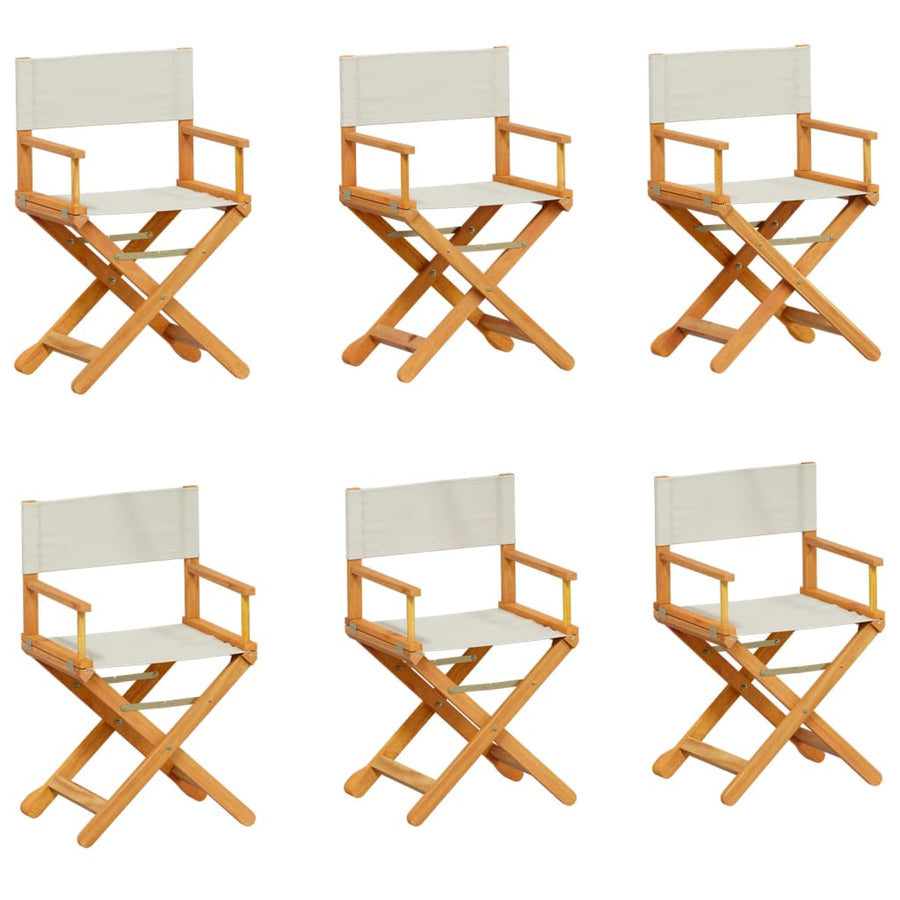 Tuinstoelen Inklapbaar Stof Wit 6