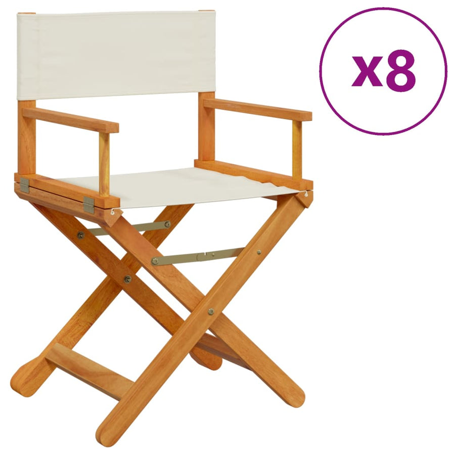Tuinstoelen Inklapbaar Stof Wit 8