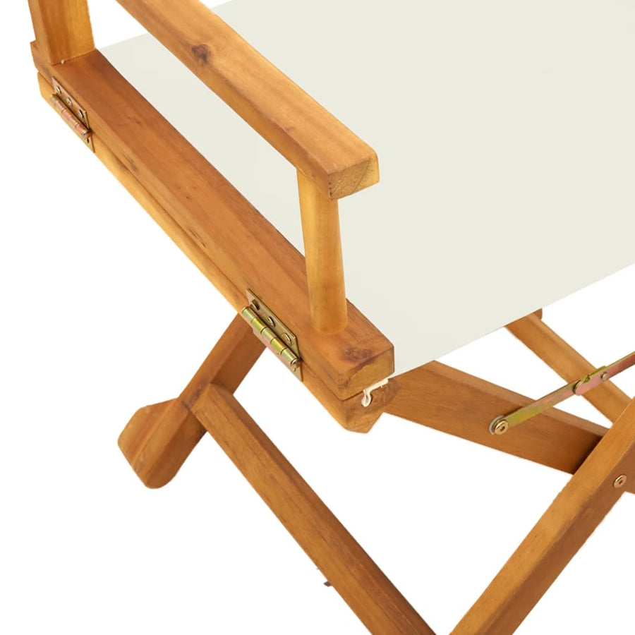 Tuinstoelen Inklapbaar Stof Wit 8