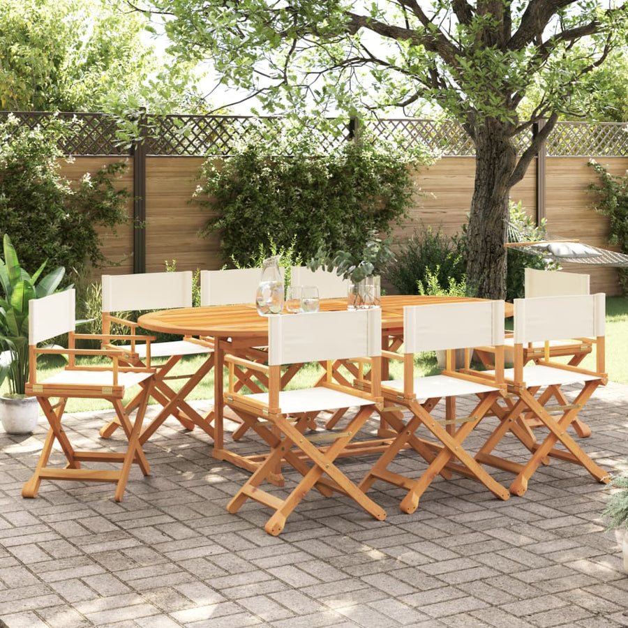 Tuinstoelen Inklapbaar Stof Wit 8