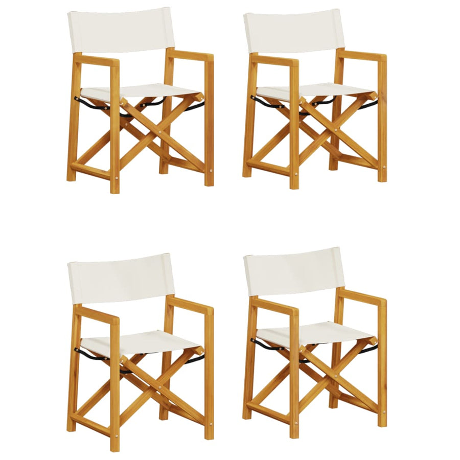 Tuinstoelen Inklapbaar Stof Wit 4
