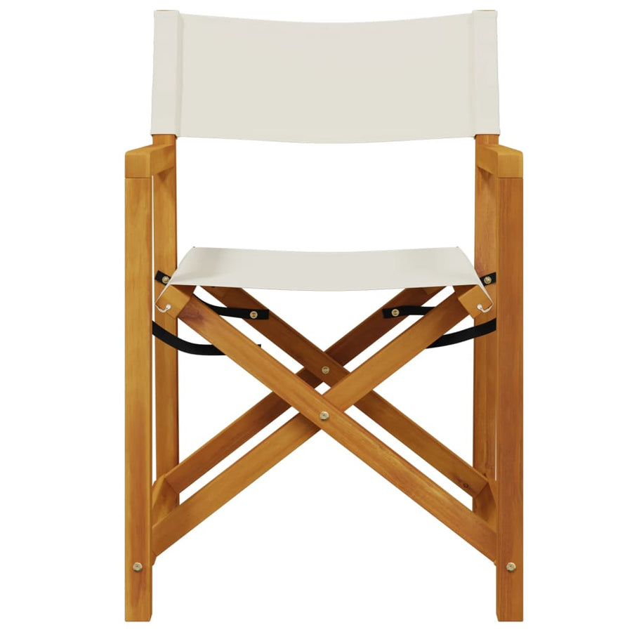 Tuinstoelen Inklapbaar Stof Wit 4