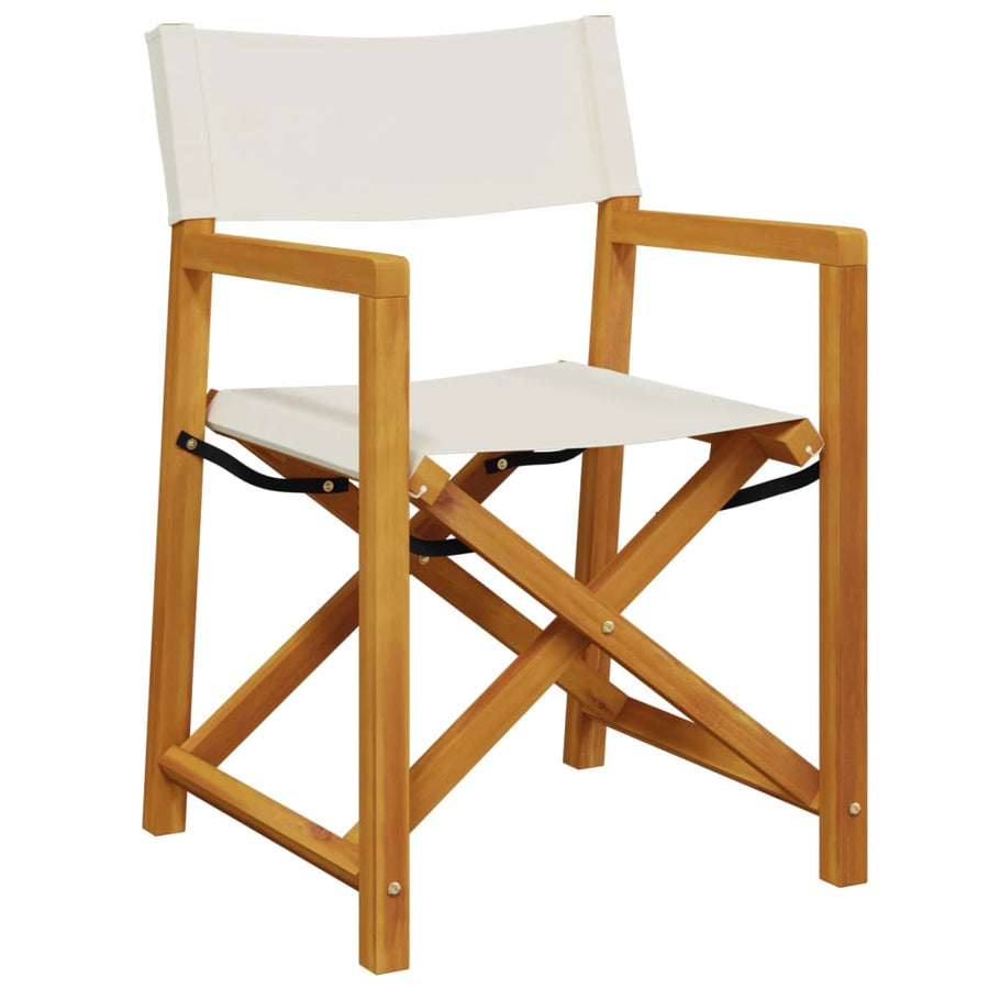 Tuinstoelen Inklapbaar Stof Wit 4