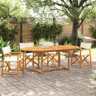 Tuinstoelen inklapbaar stof wit set van 4