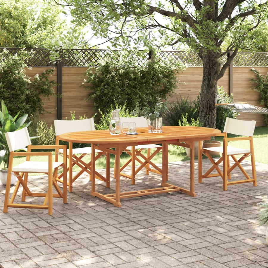 Tuinstoelen Inklapbaar Stof Wit 4