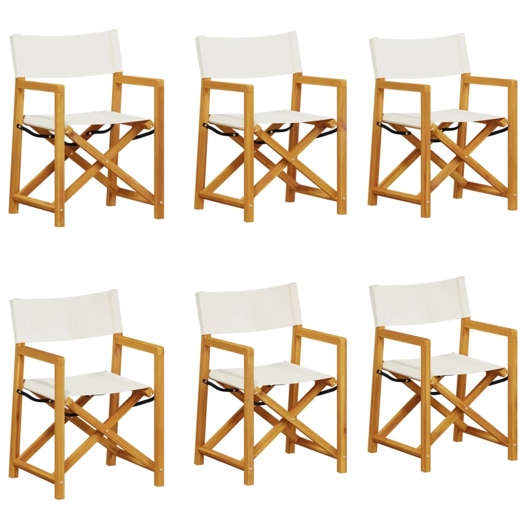 Tuinstoelen Inklapbaar Stof Wit 6