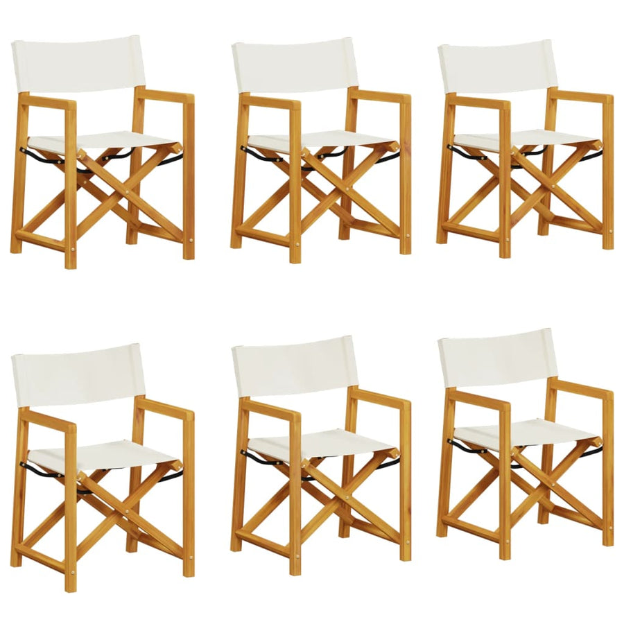 Tuinstoelen Inklapbaar Stof Wit 6