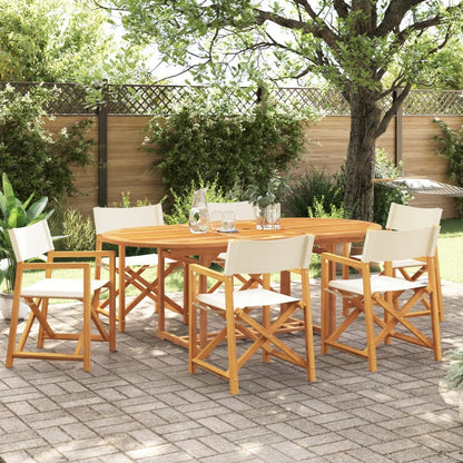 Tuinstoelen Inklapbaar Stof Wit 6