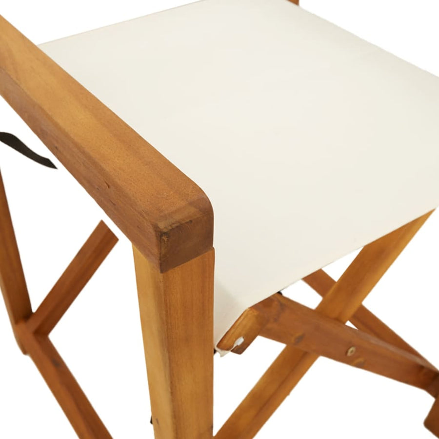 Tuinstoelen Inklapbaar Stof Wit 8