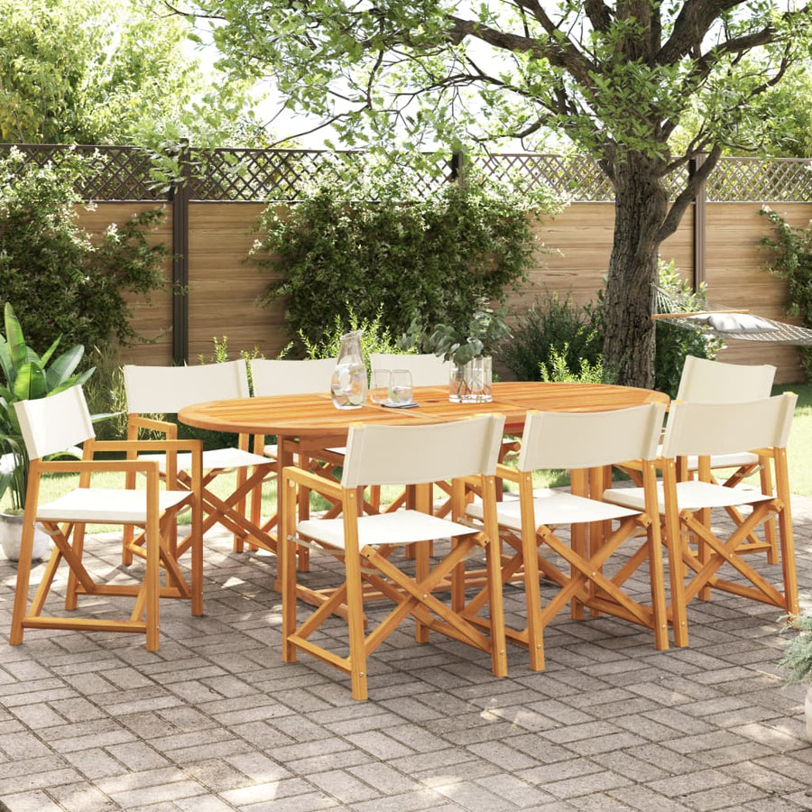 Tuinstoelen Inklapbaar Stof Wit 8