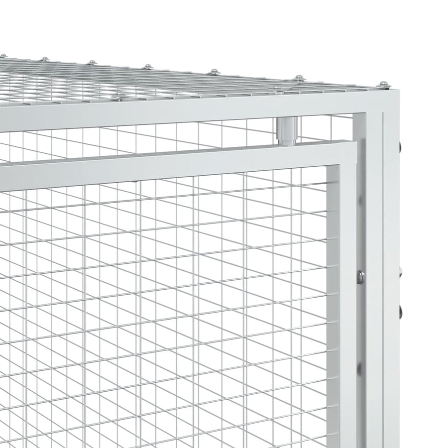 Hondenhok Met Ren 153X396X110 Cm Gegalvaniseerd Staal Antraciet