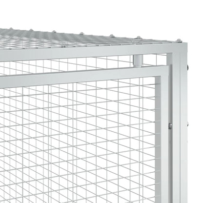 Hondenhok Met Ren 197X396X110 Cm Gegalvaniseerd Staal Antraciet