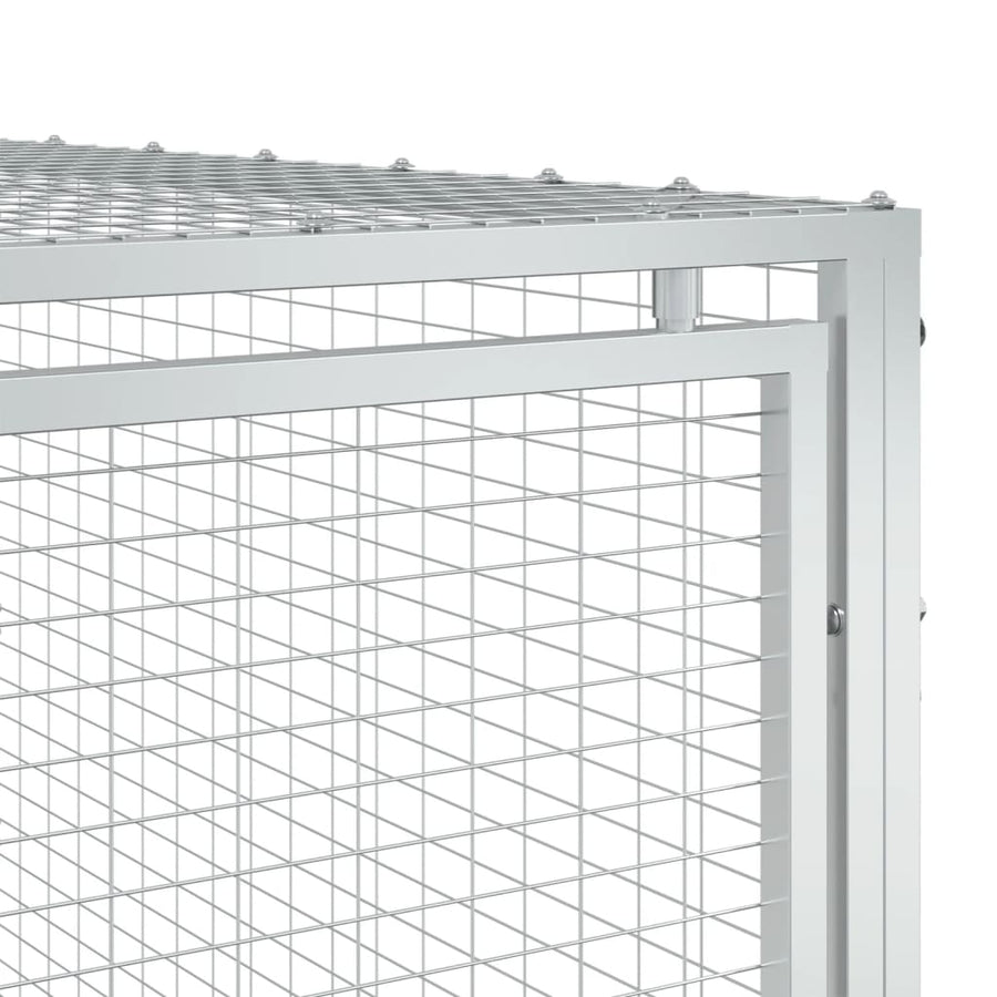 Hondenhok Met Ren 197X396X110 Cm Gegalvaniseerd Staal Antraciet
