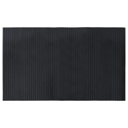 Vloerkleed rechthoekig 60x100 cm bamboe zwart