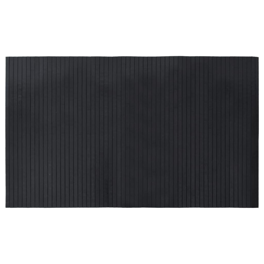 Vloerkleed rechthoekig 60x100 cm bamboe zwart