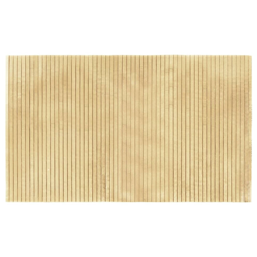 Vloerkleed rechthoekig 60x100 cm bamboe lichtnaturel