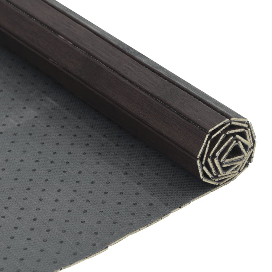 Vloerkleed rechthoekig 60x100 cm bamboe donkerbruin