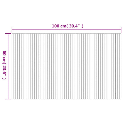 Vloerkleed rechthoekig 60x100 cm bamboe donkerbruin