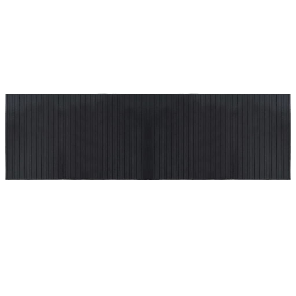Vloerkleed rechthoekig 60x200 cm bamboe zwart