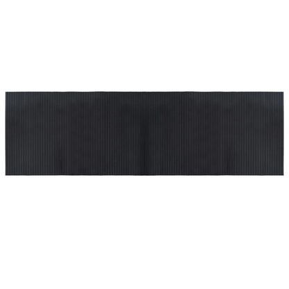 Vloerkleed rechthoekig 60x200 cm bamboe zwart