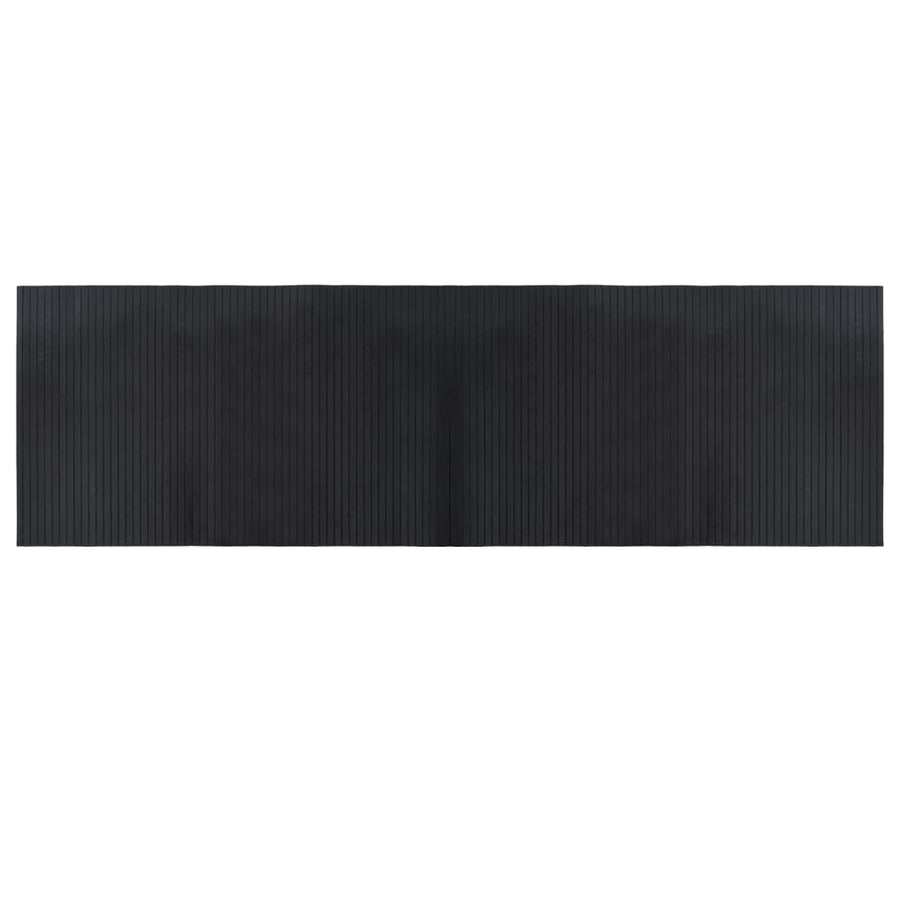 Vloerkleed rechthoekig 60x200 cm bamboe zwart