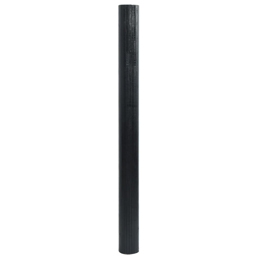 Vloerkleed rechthoekig 60x200 cm bamboe zwart
