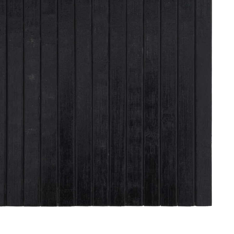 Vloerkleed rechthoekig 60x200 cm bamboe zwart
