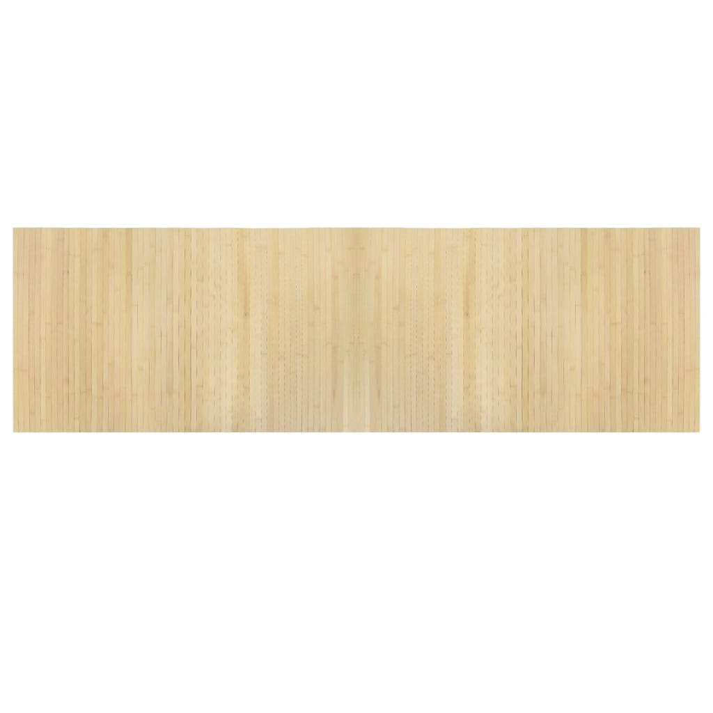 Vloerkleed rechthoekig 60x200 cm bamboe lichtnaturel