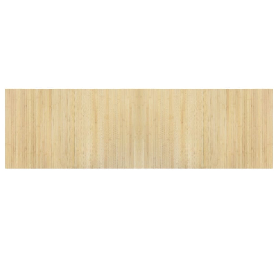 Vloerkleed rechthoekig 60x200 cm bamboe lichtnaturel
