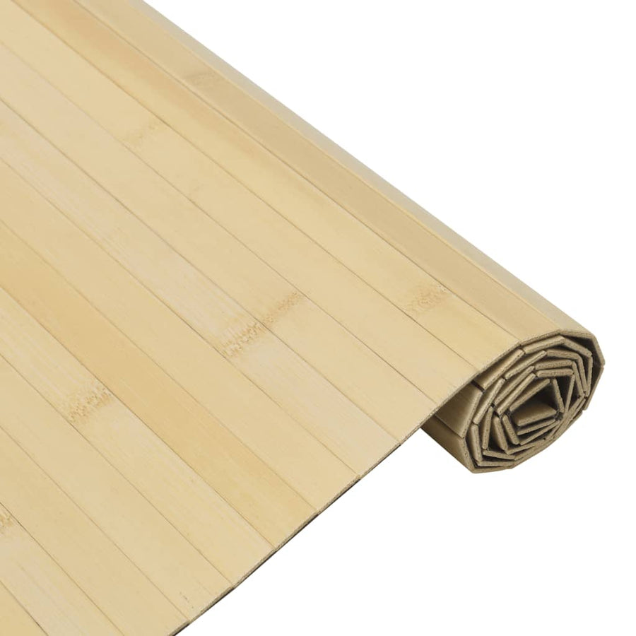Vloerkleed rechthoekig 60x200 cm bamboe lichtnaturel