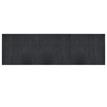 Vloerkleed rechthoekig 60x200 cm bamboe grijs