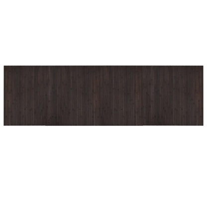 Vloerkleed rechthoekig 60x200 cm bamboe donkerbruin
