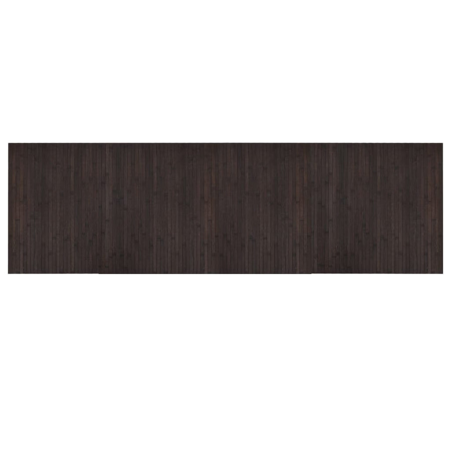 Vloerkleed rechthoekig 60x200 cm bamboe donkerbruin