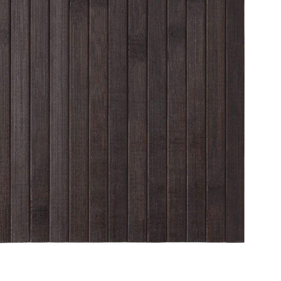 Vloerkleed rechthoekig 60x200 cm bamboe donkerbruin