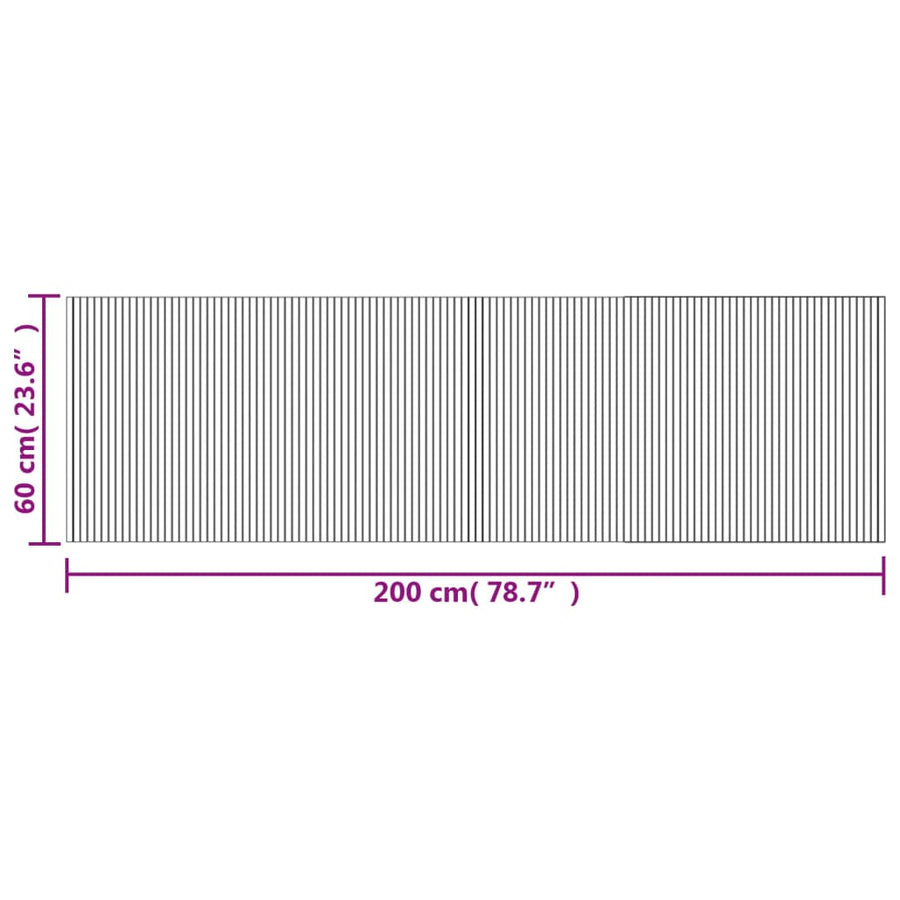 Vloerkleed rechthoekig 60x200 cm bamboe donkerbruin