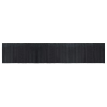 Vloerkleed rechthoekig 60x300 cm bamboe zwart