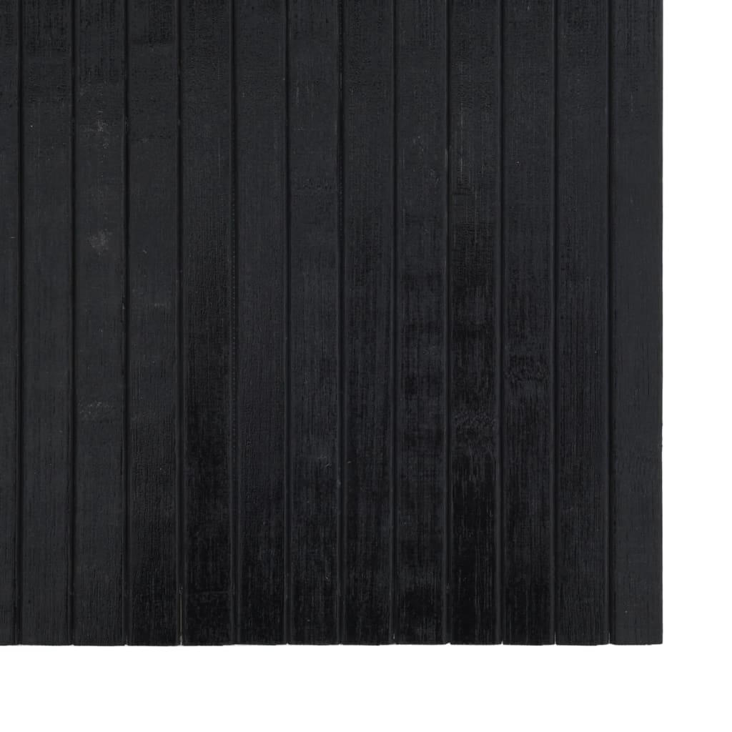 Vloerkleed rechthoekig 60x300 cm bamboe zwart