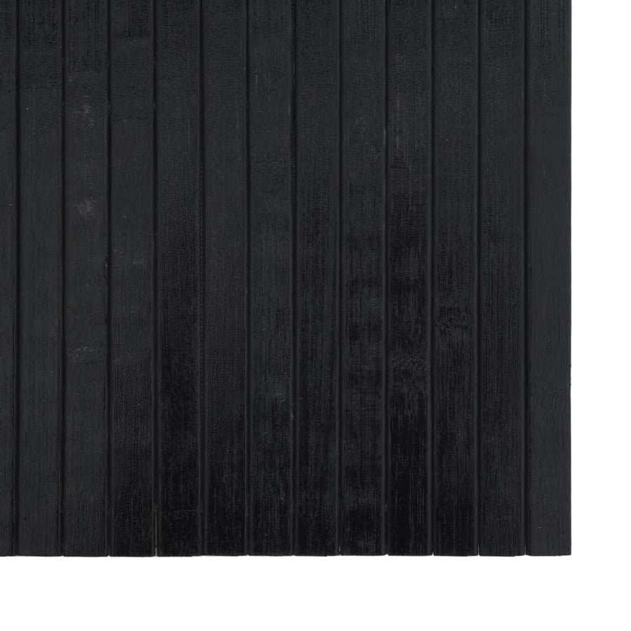 Vloerkleed rechthoekig 60x300 cm bamboe zwart