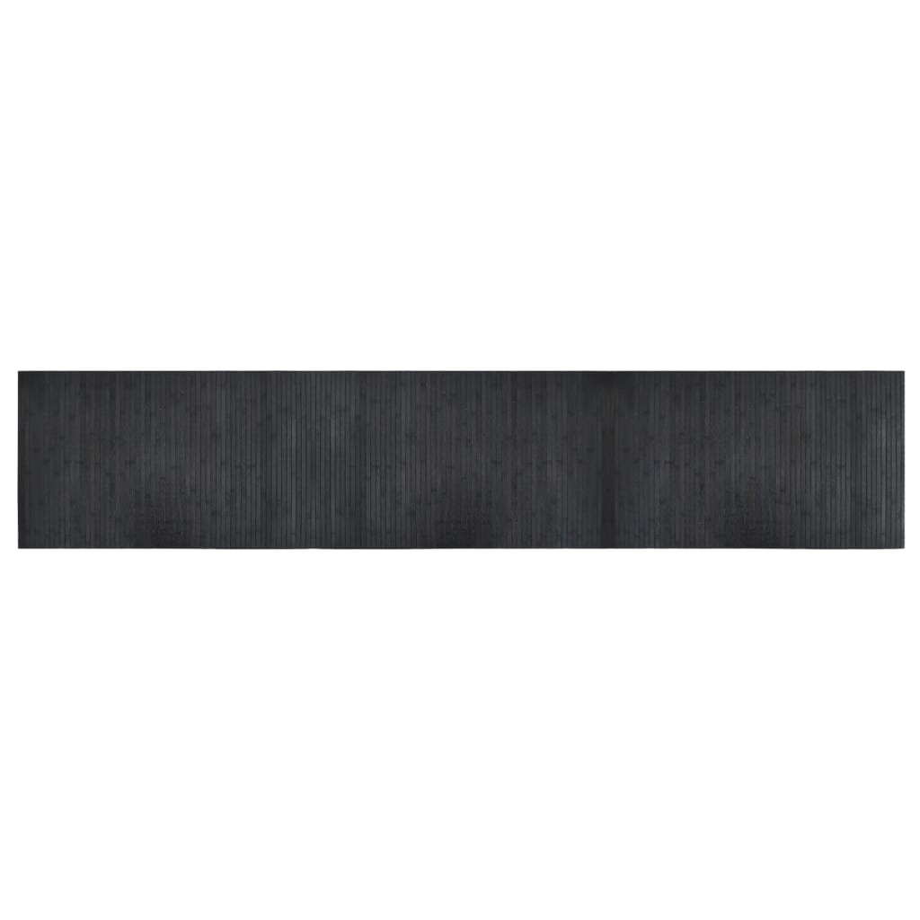 Vloerkleed rechthoekig 60x300 cm bamboe grijs