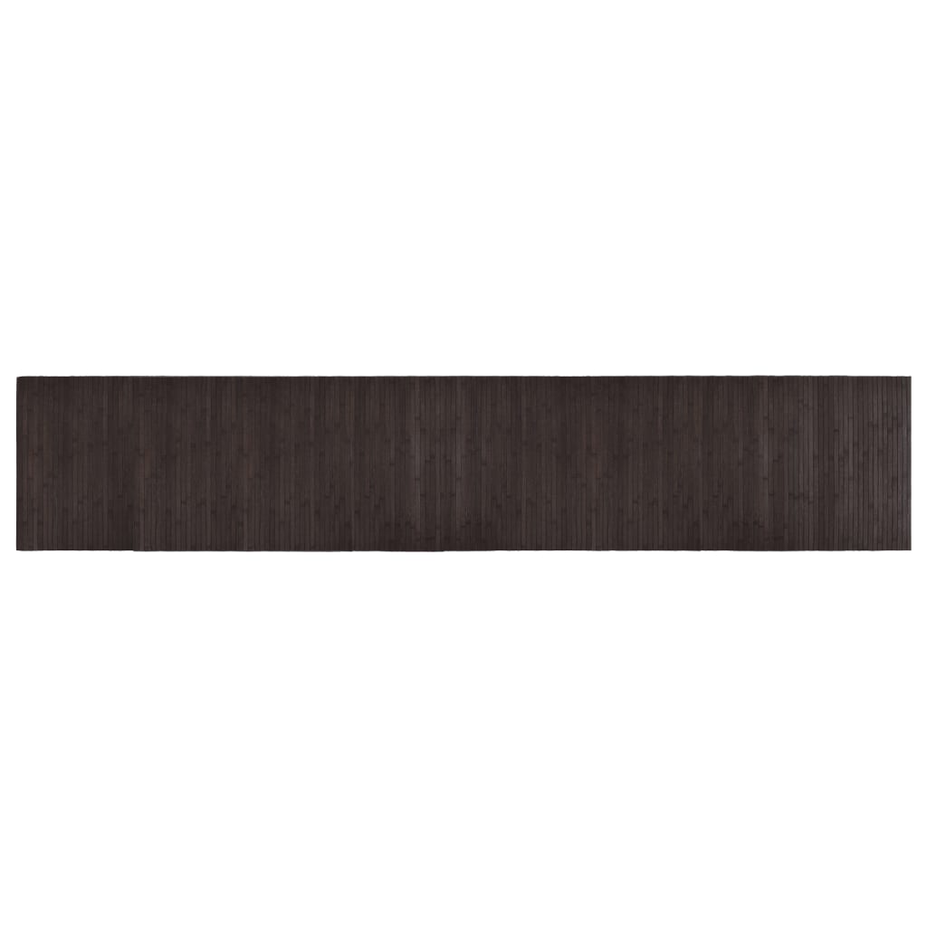 Vloerkleed rechthoekig 60x300 cm bamboe donkerbruin