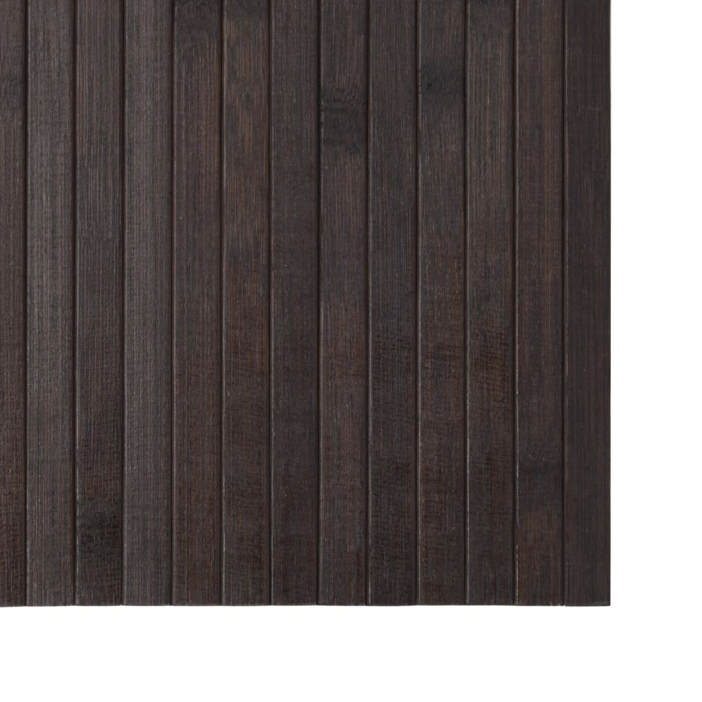 Vloerkleed rechthoekig 60x300 cm bamboe donkerbruin