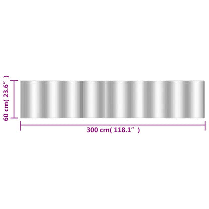 Vloerkleed rechthoekig 60x300 cm bamboe donkerbruin