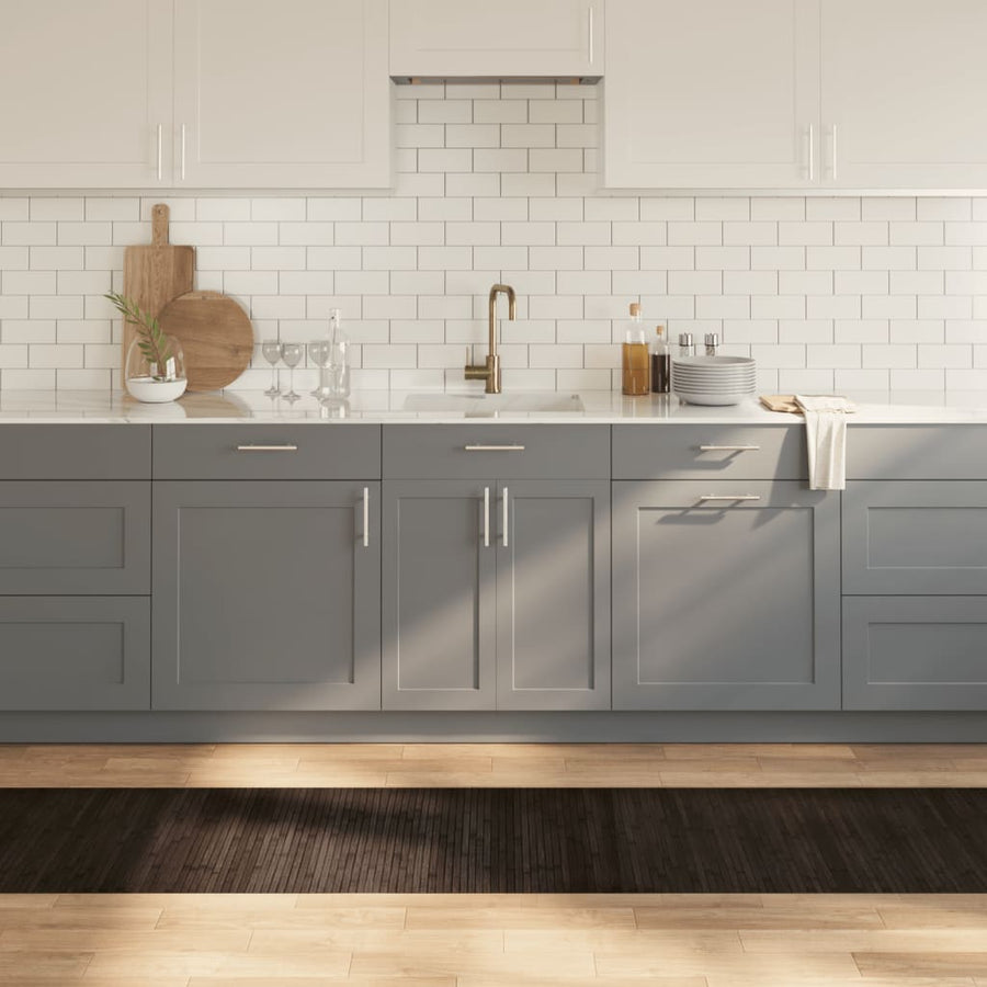 Vloerkleed rechthoekig 60x300 cm bamboe donkerbruin