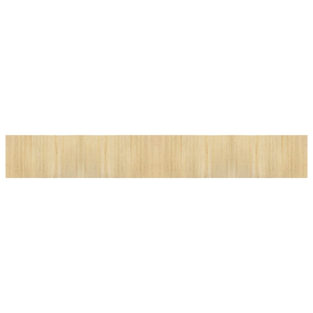 Vloerkleed rechthoekig 60x400 cm bamboe lichtnaturel